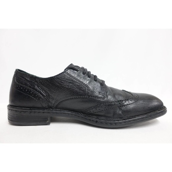 BORN Bainbridge Black 13 M Men Wingtip Leather Dress Shoes main image 4